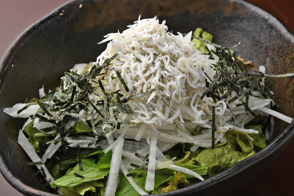 Daikon Radish Salad with Young Sardines